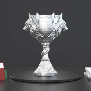 Trofeo del Vincitore delle Partite Competitive della Guild del Gioco Time Hunter, in Metallo Fuso, Placcato Oro/Argento, Design Personalizzato - Product Image 5