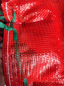 Sacs en filet de nylon rouge réutilisables avec motif dessiné pour l'agriculture - Product Image 3
