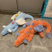 JellyC Dainty Sky Dragon Peluche Dragon Persimmon, Poupée Dragon Bleu, Coussin Animal Moelleux, Cadeau d'Anniversaire, Décoration d'Intérieur