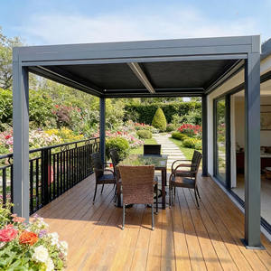 पर्यावरण के अनुकूल एल्यूमीनियम मिश्र धातु मोटर चालित बायोक्लिमिटिक लाउवेरड पर्गोला सजावटी स्क्रीन-वाटरप्रूफ सनशेड विंडप्रूफ आउटडोर - Product Image 4