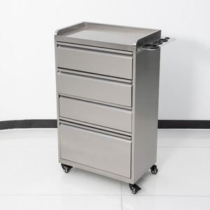 Professional Stainless Steel Tool Storage Cabinet 4-Wheel <b>Trolley</b> for Beauty Salons Barber Shops-Modern Design Durable Easy - Product Image 6