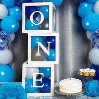 Boîte à lettres transparente pour baby shower, anniversaire, mariage, boîte à ballons personnalisée avec nom pour décorations de fête d'anniversaire, enfants, baby shower fille