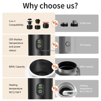 Nouvelle machine à café expresso portable avec écran LED, 150 ml, 3-en-1, compatible avec les capsules de café et le café en poudre, certifiée CE ROHS FCC, 16G