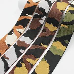 Op Maat Gemaakte 5Cm Polyester Camouflage Banden Voor Bandjes Met Hoge Vasthoudendheid Dikke Zakband Van 2 Inch