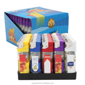 カスタムロゴ入り カラフル燃料ガス プラスチック電子タバコ用ライター LEDライト付き - Product Image 1