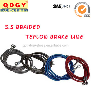 IATF16949 certificato Coperchio Nero Argento Rosso Blu Auto Pvc PTFE <span class=keywords><strong>tubo</strong></span> flessibile del <span class=keywords><strong>freno</strong></span> <span class=keywords><strong>tubo</strong></span> - Product Image 6
