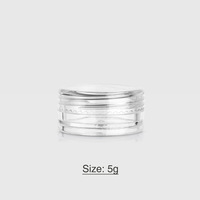 Pot en plastique transparent 5g 5ml, Logo personnalisé, autocollant avec couvercle, pour la lotion et la crème cosmétique, pièces