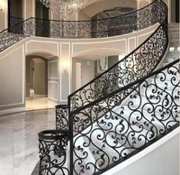 Europäische Luxus Metall geländer Außentreppen Designs MS Schmiedeeisen Treppen geländer