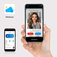 Fabrieks prijs 3D Wishome Lock slimme deurvergrendeling met gezichtsherkenning, biometrische vingerafdruk, code, kaart en cloud.