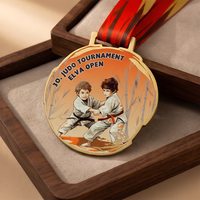 Médaille de compétition de boxe en métal émaillé personnalisée Zhongshan Echo, moulage sous pression, relief 3D