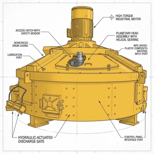 Malaxeur planétaire vertical MP2000 pour béton préfabriqué et tuyaux - Product Image 3