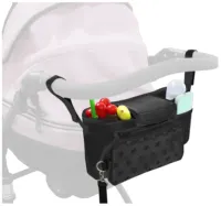 Универсальный органайзер для коляски с изолированными держателями и съемной сумкой для телефона
