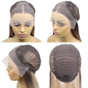 <span class=keywords><strong>Peluca</strong></span> de Cabello Sintético con Reflejos, sin Pegamento, Pre-Depilada, Estilo Bob en Capas, Color Castaño Claro, Blanco Ondulado, con Frente de Encaje 13x4, Resistente al Calor - Product Image 6