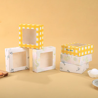 Boîtes à cupcakes biodégradables personnalisées, boîtes cadeaux premium avec fenêtre pour desserts, emballages alimentaires pour biscuits, vente en gros