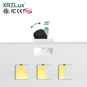 XRZLux 10W LED 다운라이트 모던 눈부심 방지 사각형 실내 천장 스포트라이트 트림리스 매립형 디자인 ETL & CETLus 인증 - Product Image 1