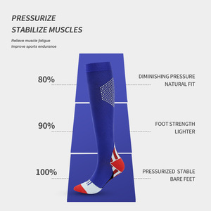 Calcetines de Compresión con Bloques de Color y Diseño de Panal de Abeja para Soporte de Pantorrillas, Ideales para Entrenamientos y Deportes Juveniles - Product Image 1