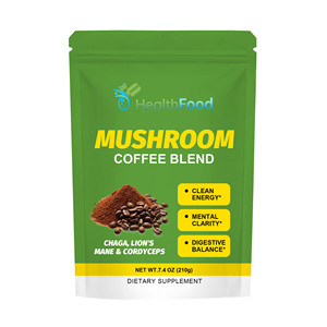 Best Selling Mushroom Coffee <b>Blend</b> Powder Contains Chaga With Theanine Boost Mental Concentration Mushroom Infused Coffee Powder - Product Image 1