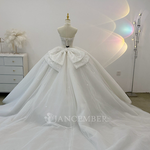 Vestido de Novia de Tul con Escote Corset y Parte Superior de Encaje, Vestido de Princesa, Vestido de Novia de Organza, Vestido de Novia Lsjj15 - Product Image 6