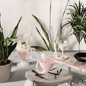 Cannucce Innovative Trasparenti con Beccuccio Curvo, Fatte a Mano, Riutilizzabili, per Vino e Cocktail, a Forma di Scoiattolo, Accessori da Bar Creativi per Bere con Divertimento - Product Image 3