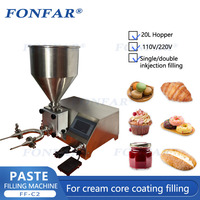 Machine de remplissage semi-automatique pour crèmes alimentaires / Équipement d'injection et de remplissage de crème pour croissants, beignets et gâteaux fourrés