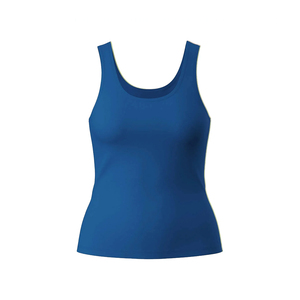 Camiseta de Tirantes Tejida para Mujer, Lista para el Verano, 100% Algodón, Elástica, Transpirable, de Secado Rápido, Antiencogimiento, Antipilling, Color Sólido, para la Playa - Product Image 1