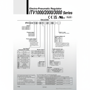 Régulateur de pression électro-pneumatique SMC Pneumatics ITV2050-213CL - Product Image 1