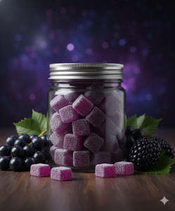 Gomitas para Dormir Novaloa con Mezcla de Extracto de Cáñamo, Melatonina, Grosella Negra y Morango, Sin Extractos Orgánicos, Etiqueta Blanca de Francia, a Granel, 10 Unidades - Product Image 1