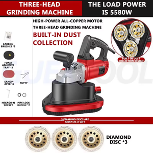 5580W Cement Concrete <b>Floor</b> Polishing <b>Machine</b> Belt Sander <b>Clean</b> Ground Grinding <b>Machine</b> Grinder Sharpener Cutter Rough Planer - Product Image 4
