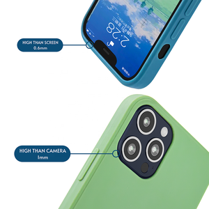 ซิลิโคน TPU ไมโครไฟเบอร์ภายในยางธรรมดาโทรศัพท์กรณีปกสำหรับ Iphone 14 13 <span class=keywords><strong>Pro</strong></span> Max กรณีโทรศัพท์ - Product Image 3