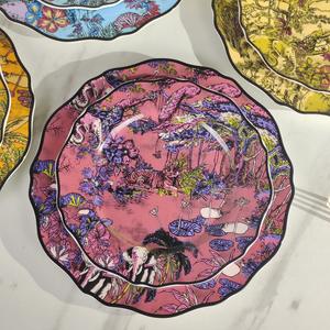New Design European Luxury Animal Pattern <b>Bone</b> <b>China</b> Plate <b>Set</b> and Porcelain Charger Plate - Product Image 5