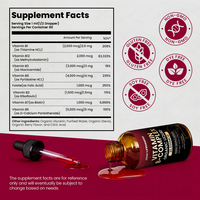 Gouttes de Complexe de Vitamines B Lifeworth avec Supplément de Vitamine B12, Liquide Oral 60ml pour Adultes, Immunité, Énergie, Durée de Conservation de 18 Mois