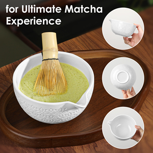 Matcha 7-piece <b>Set</b> Japanese-Style Matcha Starter Kit Ceramic Bowl <b>Tea</b> Brush Bamboo Hand Whisk Engraved Matcha <b>Set</b> - Product Image 3