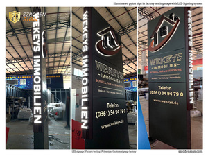 Letrero LED Personalizado para Exteriores, Tipo Tótem o Monumento, para Inmobiliarias, Centros Comerciales, Estacionamientos, Entradas y Señalización - Product Image 4