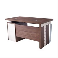 Bureau d'étude simple pour ordinateur, bureau de direction en bois moderne, table et chaises