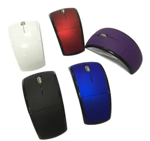 Atacado Negócio Dobrável Arc Mouse Promocional Gift Mice Folding Arc 2.4G Mouse Sem Fio