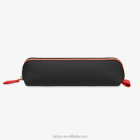 Étui à crayons personnalisé en cuir PU avec fermeture éclair Étui à stylo élégant pour sac à cosmétiques Pochette de rangement pour pinceaux de maquillage