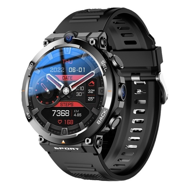 LJ GLOBAL H10 Men's Sport Smart Watch IPS Display 4G Android NFC GPS Video Call 2MP Camera 3-5 Days Battery