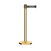 Barrière de file d'attente rétractable en acier inoxydable personnalisable en gros avec support de barrière éclairé pour le contrôle des foules à l'aéroport