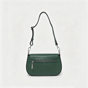Bolso de Hombro de Cuero Simple para Mujer, Diseño de Solapa de Color Sólido, Correa Ajustable, Bolso de Mano Informal para Uso Diario - Product Image 4