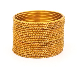 94 98 Gauge Gold Silver Metallic Finish Aluminium Bangles Traditional Fashion Bangles Colour Rich Collection - Product Image 2