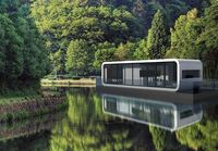 Capsule de Luxe Écologique de 40 pieds en Panneaux Sandwich Préfabriqués – Dortoir Moderne, Hôtel Mobile, Cabine, Appartement de Camping, École, Parc