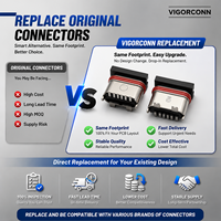 Connecteur TYPE C 6 broches étanche de qualité supérieure pour module de charge magnétique, système de transfert d'énergie intelligent pour appareils portables