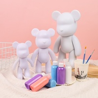 Autocollant en vinyle blanc vierge pour peinture fluide, motif Ours Violent, style animalier, pour bricolage DIY, jouets en plastique faits à la main, Zhejiang