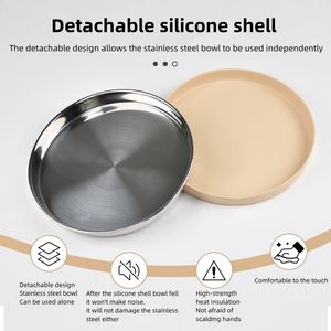 Produits pour enfants en gros pour la maison : Ensemble assiette et cuillère d'alimentation pour enfants, bol d'alimentation pour bébé en silicone - Product Image 4