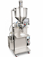 Machine de remplissage semi-automatique chauffante et mélangeuse pour beurre de cacahuète, pâte de sésame et crème au chocolat avec pompe de transfert