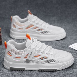 Latest Sport Breathable <b>Leather</b> Men's White Flat <b>Sneakers</b> Casual Man's Sport Shoes Casual Shoes - Product Image 3