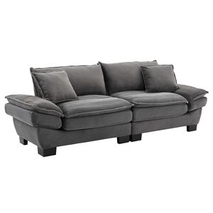 DB Comfortable Upholstered Corduroy Loveseat <b>Sofa</b> Pillows Deep Seat Sleeper Couch <b>for</b> Bedroom <b>Living</b> <b>Room</b> Stylish Furniture Set - Product Image 3