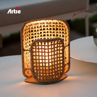 Artie Moderne Gartenmöbel Gartenbeleuchtung Dekoration Stehlampe Rattan Gewebte Außenbeleuchtung Garten