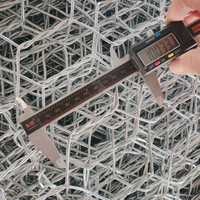 Grillage hexagonal galvanisé à chaud, grillage à poules, maille de 1/2 pouce et 1 pouce, revêtement PVC, pour cages à lapins et volières, rouleau de 50m