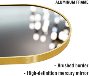 Decorazione per la casa moderna specchio per la vestizione a figura intera con cornice in alluminio Decorative Espejos ad arco per uso domestico - Product Image 6
